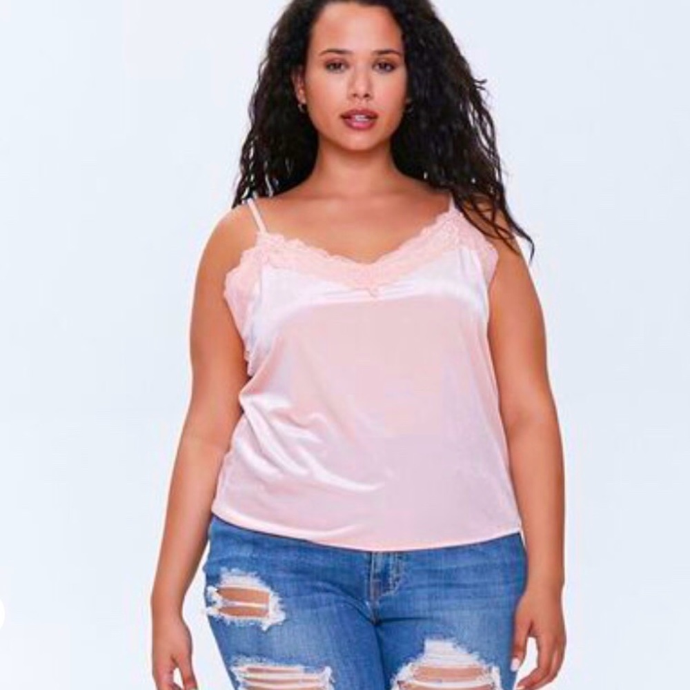 $9 Sale $ Pink Lace-Trim Cami